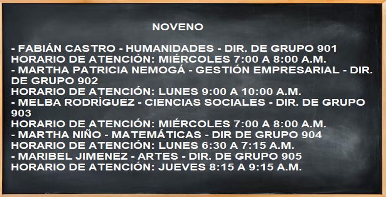 HorarioNoveno